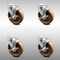 Service Caster 5 Inch SS High Temp Phenolic Wheel Swivel Bolt Hole Caster Set with Brake SCC SCC-SSBH20S514-PHSHT-TLB-4 - alternate 1